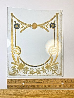 Old Parlor Or Kitchen Clock Glass (Broken) Piece (KD2894)