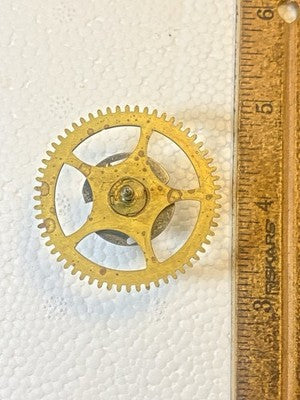 Gilbert Clock Movement (Stamped 24) Strike Side 3rd Wheel  (KD4375)