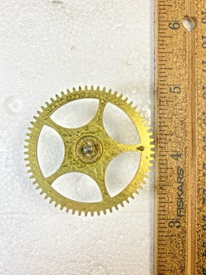 Gilbert Clock Movement (Pat. June 3 1879) Strike Side 4th Wheel    (KD2692)