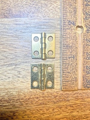 Replacement Clock Door Hinge Set - Vintage Clock Parts KD3479