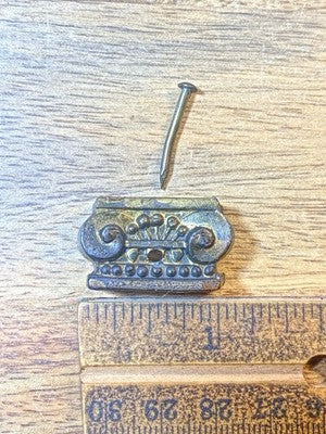 Ingraham Clock Square Column Top Or Capital - Vintage Clock Parts KD3411