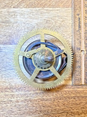 Made In Japan Clock Movement Strike Side Main Wheel (See Pics To ID Mvmt) KD4272
