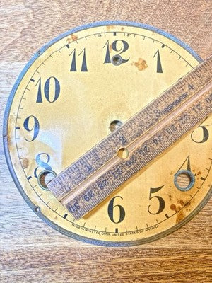 Gilbert Clock Movement Dial Pan 5 1/2 Inch Dia. (See Pics To ID Mvmt)   (KD4426)