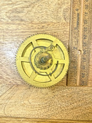 New Haven Clock Movement Time Side Main Wheel (See Pics To ID Mvmt)  (KD2959)