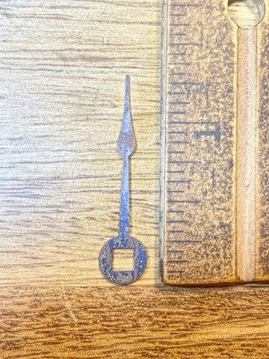 Old Rusty Clock Minute Hand 1 3/8 Inch Long (Arbor Is 3.4mm X 3.7mm (KD4479)