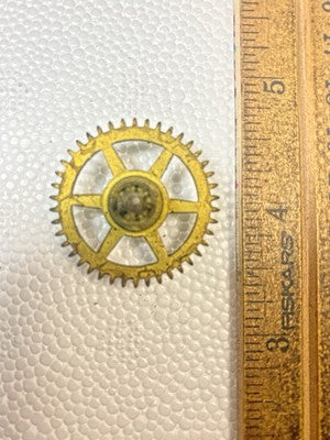 New Haven Clock Movement Time Side 4th Wheel (See Pics To ID Mvmt)  (KD2955)