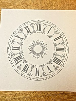 4 15/16 Inches Diameter Clock Paper Dial, Roman Numbers  (Lot 223)