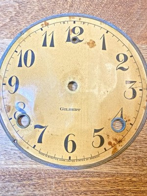 Gilbert Clock Movement Dial Pan 5 1/2 Inch Dia. (See Pics To ID Mvmt)   (KD4426)