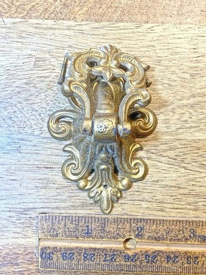 Antique Mantel Clock Side Handle - Vintage Clock Parts         (KD4562)
