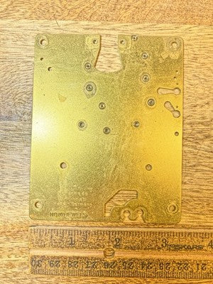 Herschede Clock Movement Back Plate (Pivots Look Good)  (KD4229)