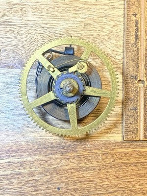 Old Sessions Clock Movement Strike Side  Main Wheel (See Pics to ID Mvmt)(KD4588