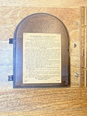 Plymouth Clock Wooden Back Door (5 3/8 X 7 1/8 Inches)    (KD4483)