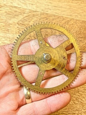 Ingraham (Stamped 10/29) Clock Time Side Main Wheel - Vintage Clock Parts KD3429