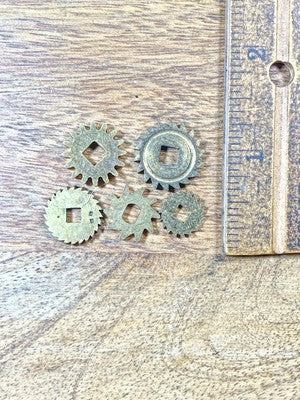 Assorted Lot Of Old Clock Movement Click Wheels (Lot Of 5)   (KD2941)