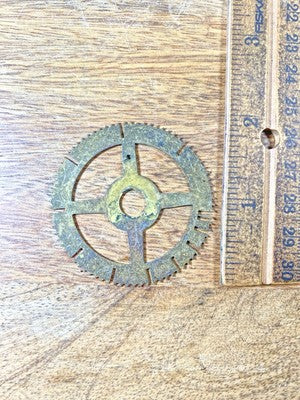 Antique Clock Movement Count Wheel  (50.6mm Dia, 8.4mm Inner Dia) (KD2649)