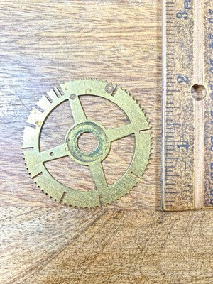 Antique Clock Movement Count Wheel  (50.6mm Dia, 8.3mm Inner Dia) (KD2659)