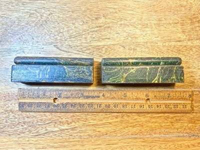 Antique Black Mantle Clock Adamantine Trim Pieces (KD4106)