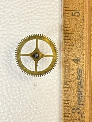 P. Japy (Stamped 1878) Clock Movement Time Side 4th Wheel (KD3032)