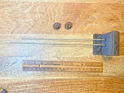 Old 2 Rod Clock Chimes Bar, 10 Inches Long   (LL5389)