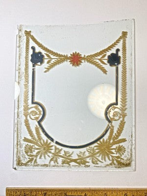Old Parlor Or Kitchen Clock Glass (Broken) Piece (KD2894)