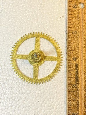 Ingraham (Stamped 5 12) Clock Movement Strike Side 2nd Wheel (KD4300)