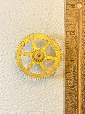 New Haven Clock Movement Strike Side 2nd Wheel (See Pics To ID Mvmt) (KD4464)