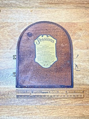 Sessions Tambour Clock Back Door 6 3/4 X 8 Inches (Needs A Pull)   KD3712