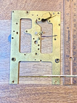 Ingraham (Stamped 5 12) Clock Movement Front Plate (Pivots Look Good) (KD4309)