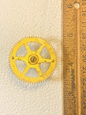 New Haven Clock Movement Strike Side 4th Wheel (See Pics To ID Mvmt) (KD4462)