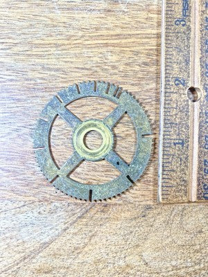 Antique Clock Movement Count Wheel  (50.6mm Dia, 8.4mm Inner Dia) (KD2649)