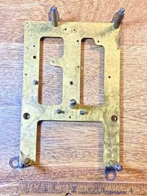 Ingraham (Stamped 5 12) Clock Movement Front Plate (Pivots Look Good) (KD4313)