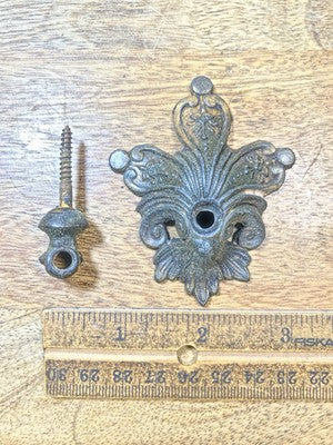 Ingraham Black Mantel Clock Side Handle Parts (KD2895)