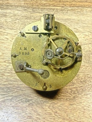 P. Japy (Stamped 1878) Clock Movement Time Side Main Wheel (Spring Good)(KD3034)