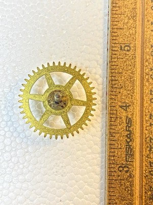 Antique New Haven Clock Movement Time Side 4th Wheel  (KD4322)