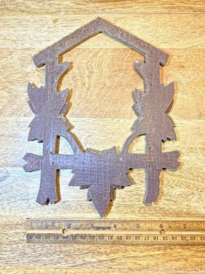 Wooden Cuckoo Clock Surround (Parts Or Repair) - Vintage Clock Parts LL5381