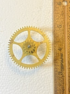 Gilbert Clock Movement (Stamped 24) Strike Side 2nd Wheel  (KD4376)