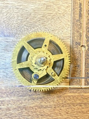 New Haven Clock Movement Time Side Main Wheel (See Pics To ID Mvmt) (KD4474)