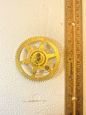 New Haven Clock Movement Strike Side Main Wheel (See Pics To ID Mvmt) (KD4471)
