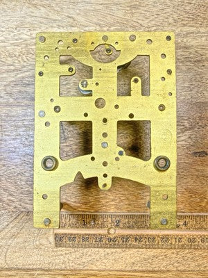 New Haven Clock Movement Back Plate (See Pics To ID Movement)  (KD2973)