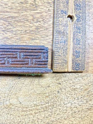 Antique Mantel Clock Wooden Side Trim Part   (KD3063)