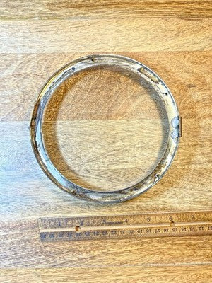 Clock Bezel W/ Convex Glass (6.5" Dia, 5.6" Inner Dia) (Slight Scratches) KD756