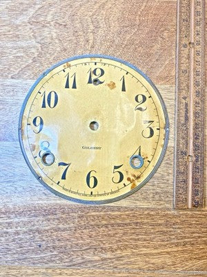 Gilbert Clock Movement Dial Pan 5 1/2 Inch Dia. (See Pics To ID Mvmt)   (KD4426)
