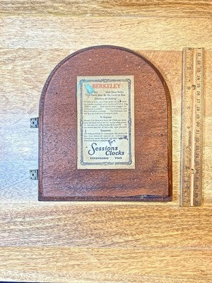 Sessions Tambour Clock Berkeley Model Back Door 7 3/4 X 6 5/8 Inches   KD3386