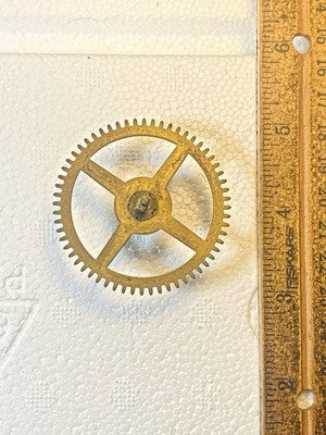 Ingraham (Stamped 12 27) Clock Movement Time Side 2nd Wheel (KD4550)