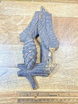 Carved Wood Clock Trim Piece- Vintage Clock Parts KD3293