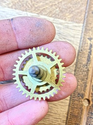 Old Sessions Clock Movement Hands Post (See Pics to ID Mvmt) (KD4584)