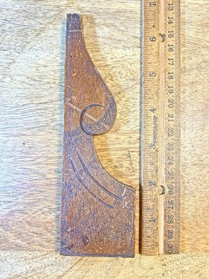 Parlor Or Kitchen Clock Wooden Side Trim Piece  (6 1/2 X 2 Inches) (KD3077)