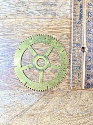 Antique Clock Movement Count Wheel  (65.5mm Dia, 9.2mm Inner Dia) (KD2650)