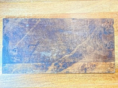 Old Parlor Clock  Back Board (15 1/16 X 7 7/16 Inches) (LL5359)