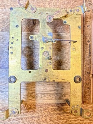 Ingraham (Stamped Oct 78) Clock Movement Front Plate (Pivots Look Good) (KD4290